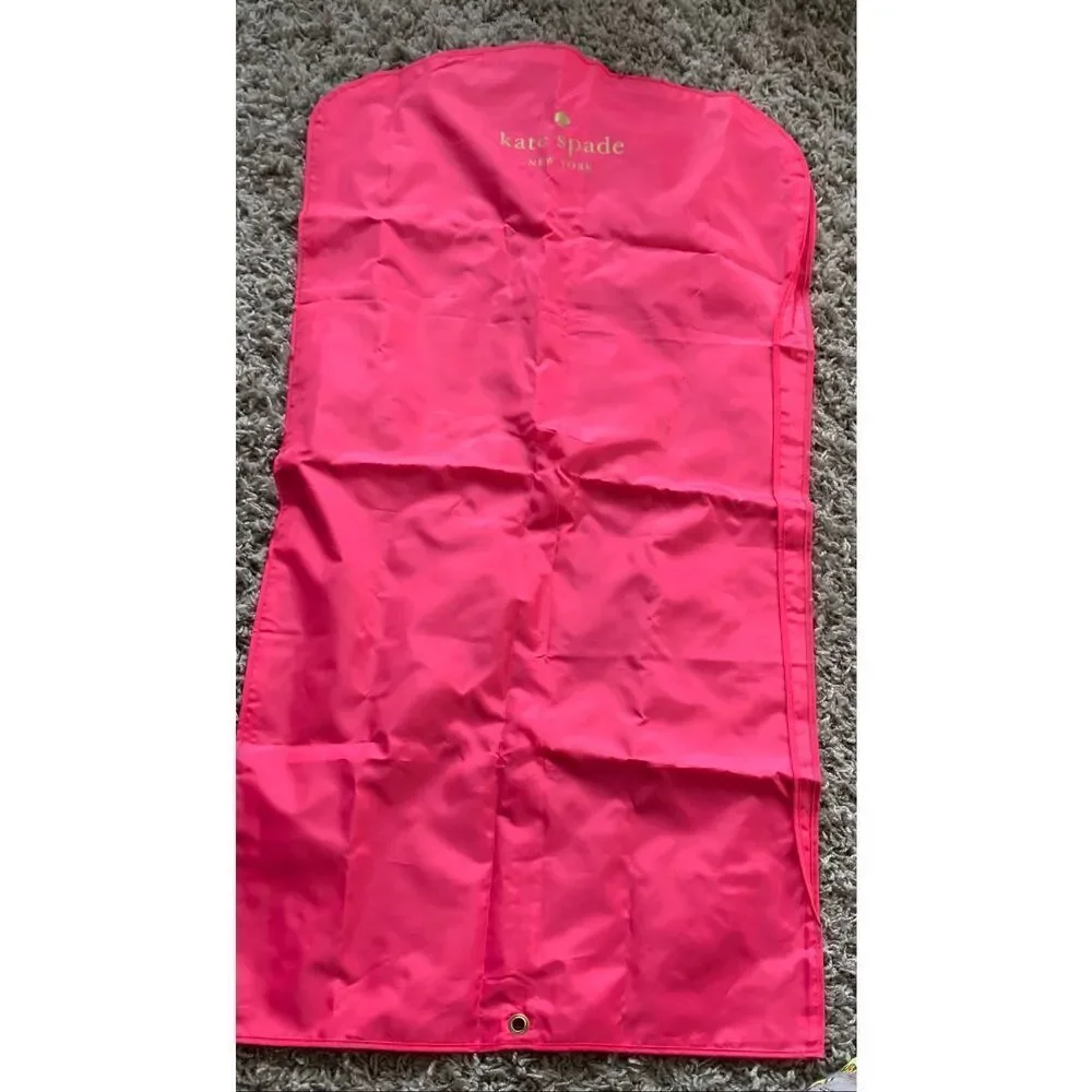NEW KATE SPATE Garment Bag BETSEY JOHNSON Dust Cover purse shoe TRAVEL LOT pink